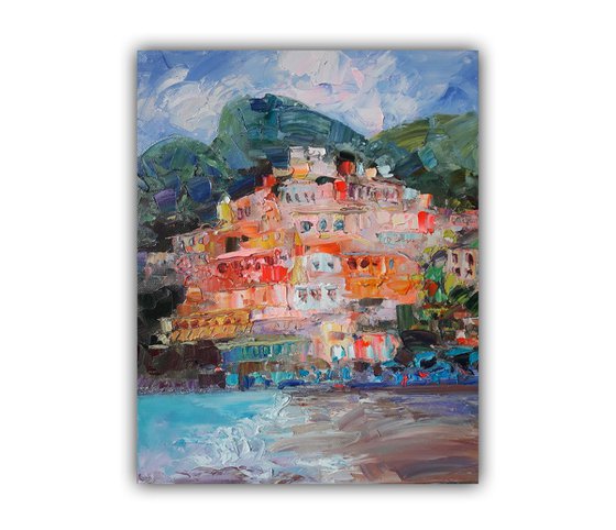 Charming Positano Italy Painting Italy