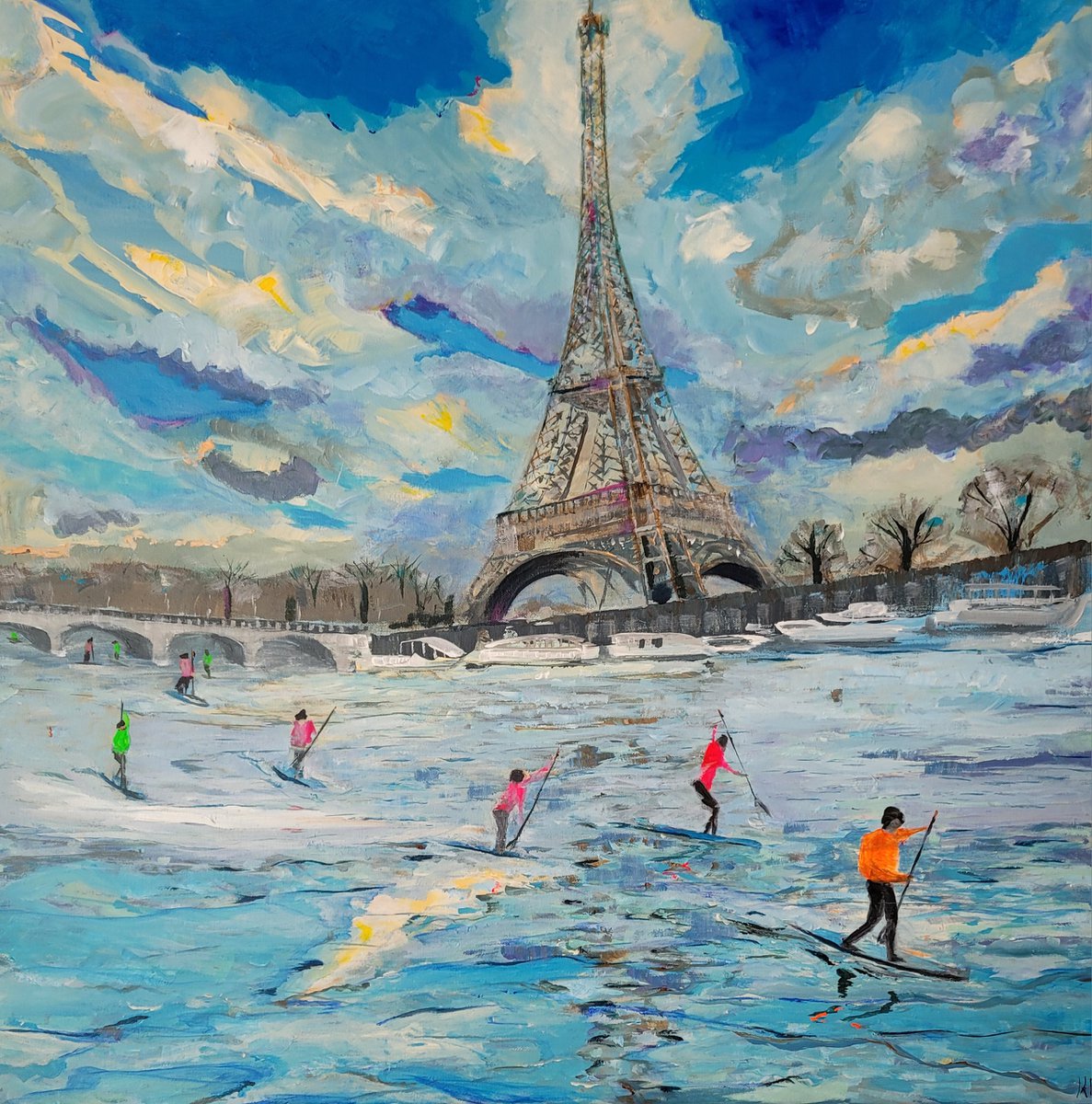 Standup paddle � Paris by Kathrin Fl�ge