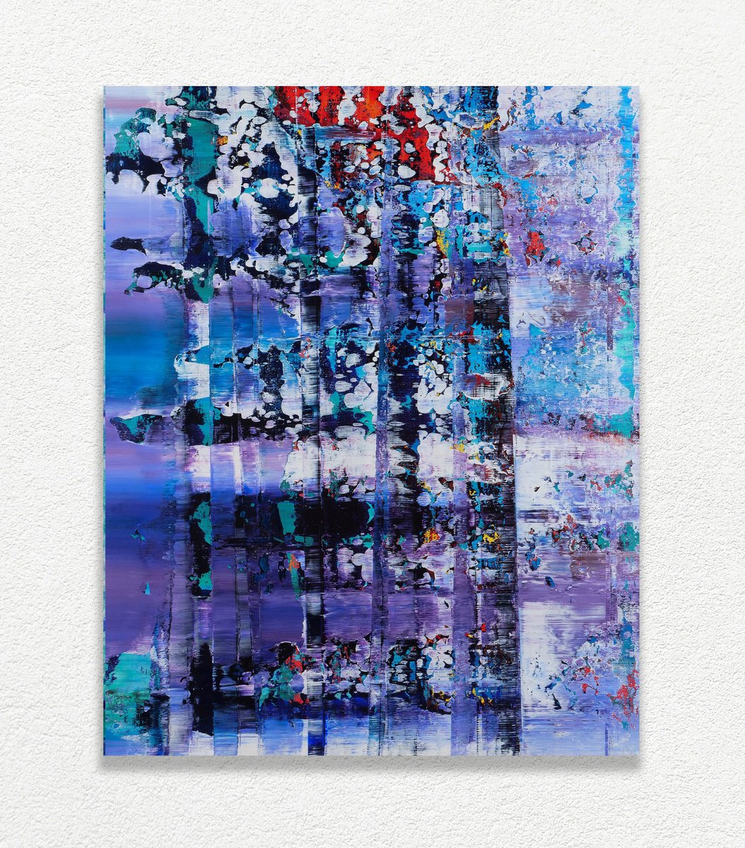 Abstract Acrylic Painting By Vadim Shamanov, 18 X 23", Little Memories Ii, Original Artwork