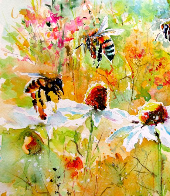 Bees and flowers IV