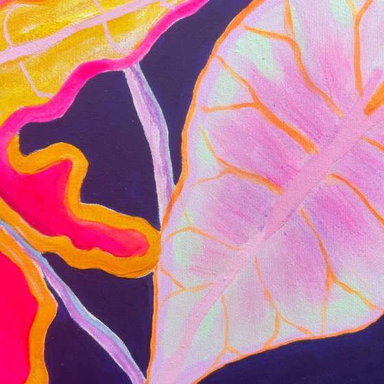 Begonia, Alocasia Still Life