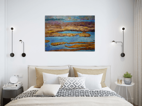 Iceland Large Original Oil Painting on Canvas