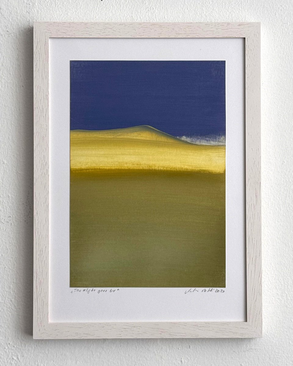 Organic Landscape Oil Painting By Katrin Roth, 8 X 12", The Night Goes By, Original Artwork