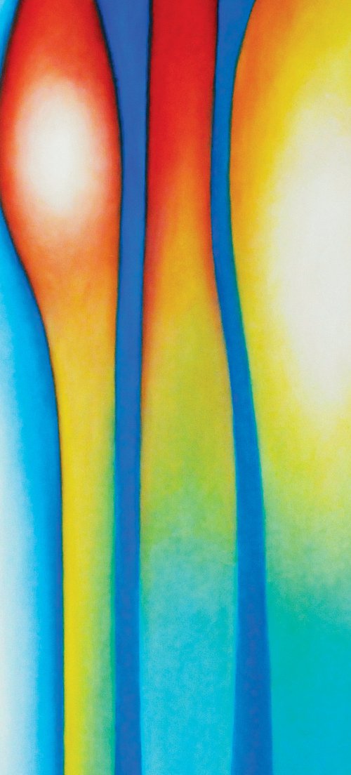 Large Abstract Oil Painting 100×92 - 04 by Waldemar Kaliczak