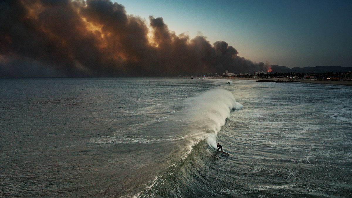 Photorealistic Landscape Photograph By Harv Greenberg, 43 X 24, Firestorm Ii, Original Artwork