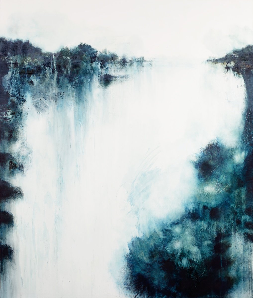 Abstract Landscape Oil Painting By Gina Parr, 43 X 51, Who I Am Iii, Original Artwork