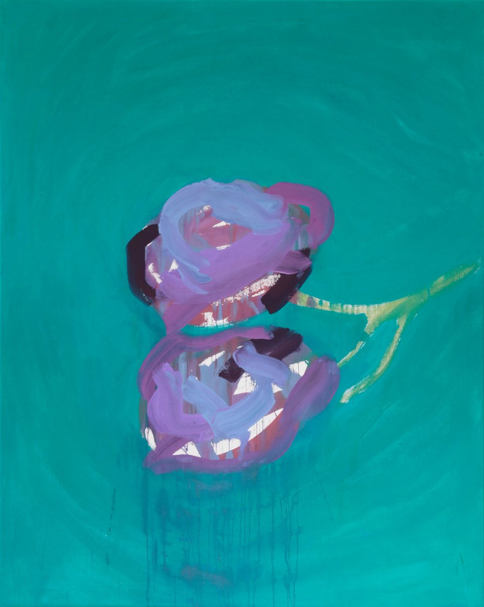 Expressive Botanical Acrylic Painting By Simon Findlay, 47 X 59", Yesterday I Was A Rock, Original Artwork