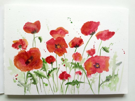 Poppies in Meadow