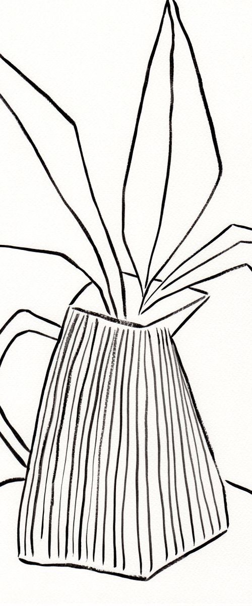Vase and Leaves #4 by Marisa Añón