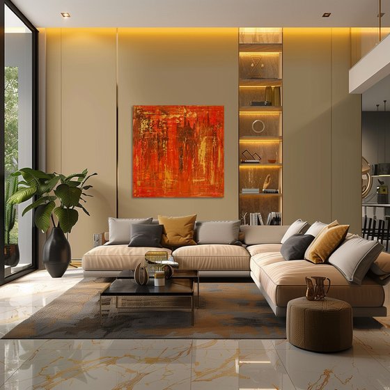 Hand-painted Red Gold