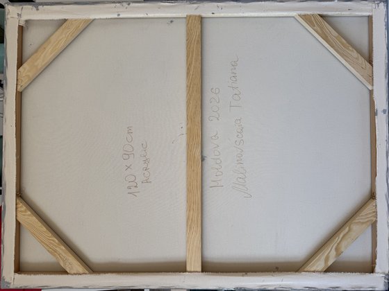 Large Seascape-Ochre Tidal Reflections