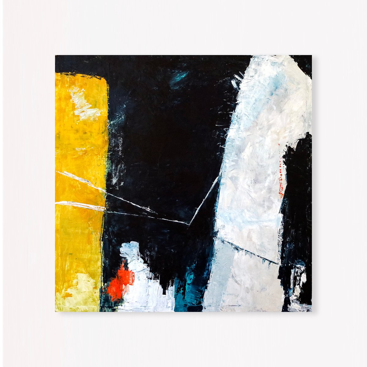 Abstract Acrylic Painting By Hyunah Kim, 30 X 30, Connection, Original Artwork