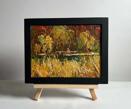 Field and a river nearby