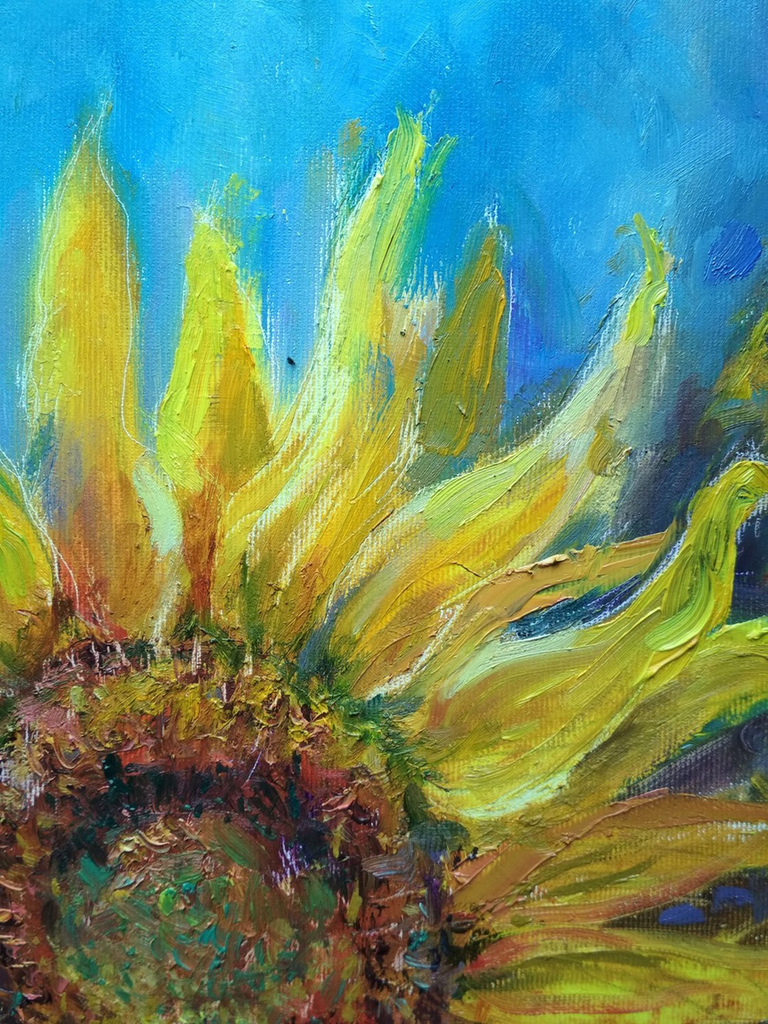 Sunflower Oil painting by Ann Krasikova | Artfinder