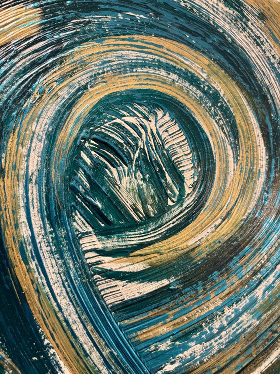 Golden waves 120x80x2 cm