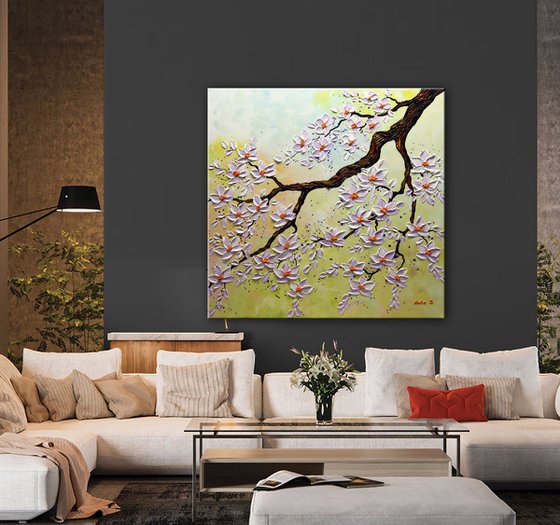 Blossom Sakura - Original Textured Painting