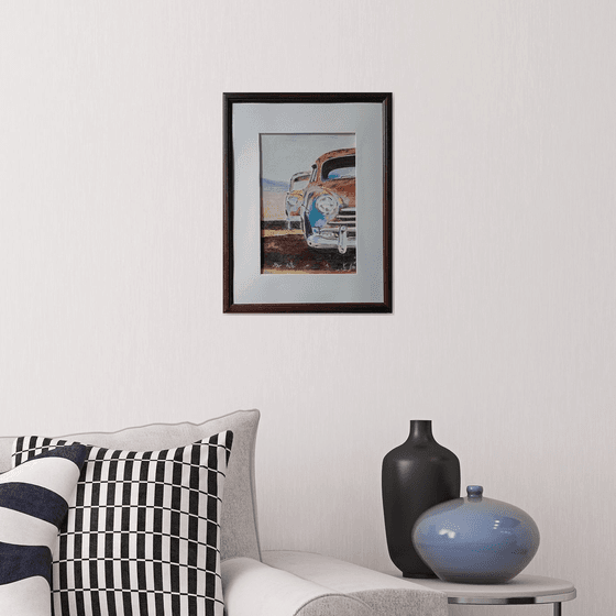 Rust and chrome on an old car