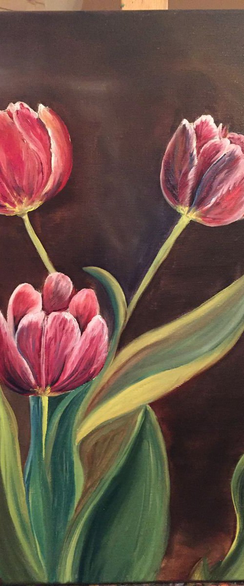 Three Tulips by Timea  Valsami