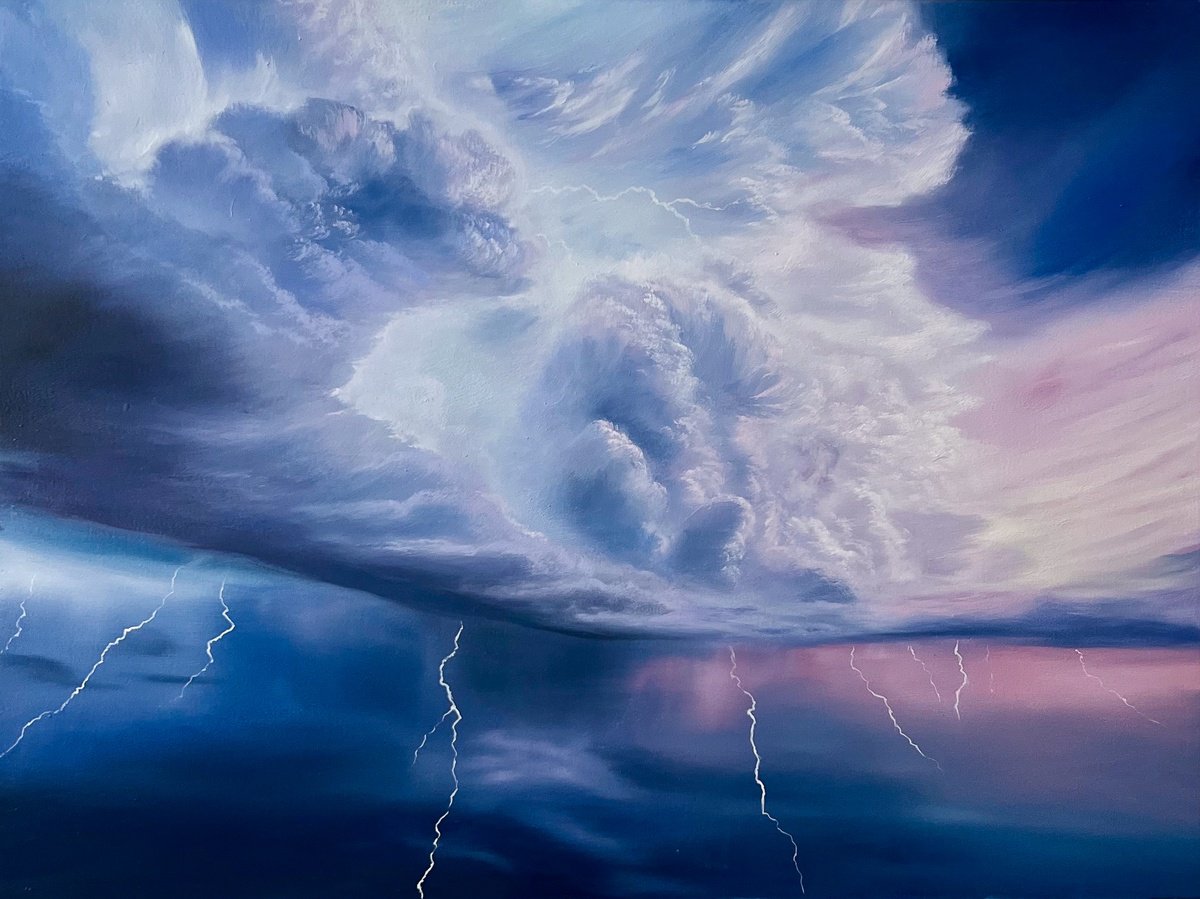 Photorealistic Landscape Oil Painting By Simona Nedeva, 24 X 18", Tranquility, Original Artwork