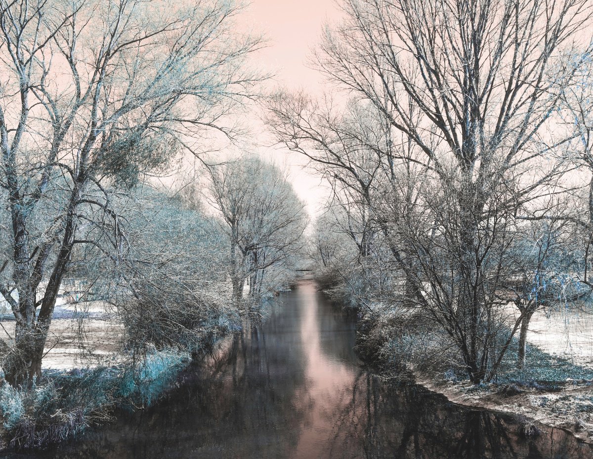 Impressionistic Landscape Photograph By Viet Ha Tran, 22 X 17", Winter Song, Original Artwork
