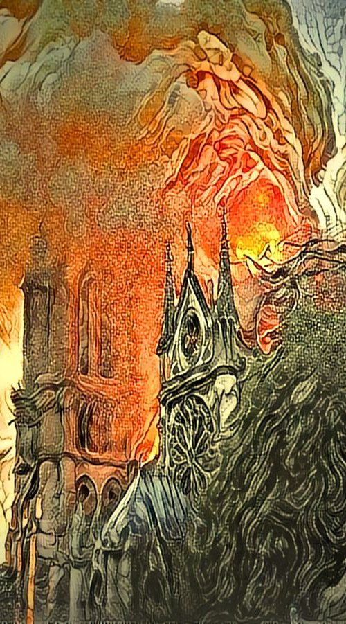 Incendie Notre-Dame de Paris N1 by Danielle ARNAL