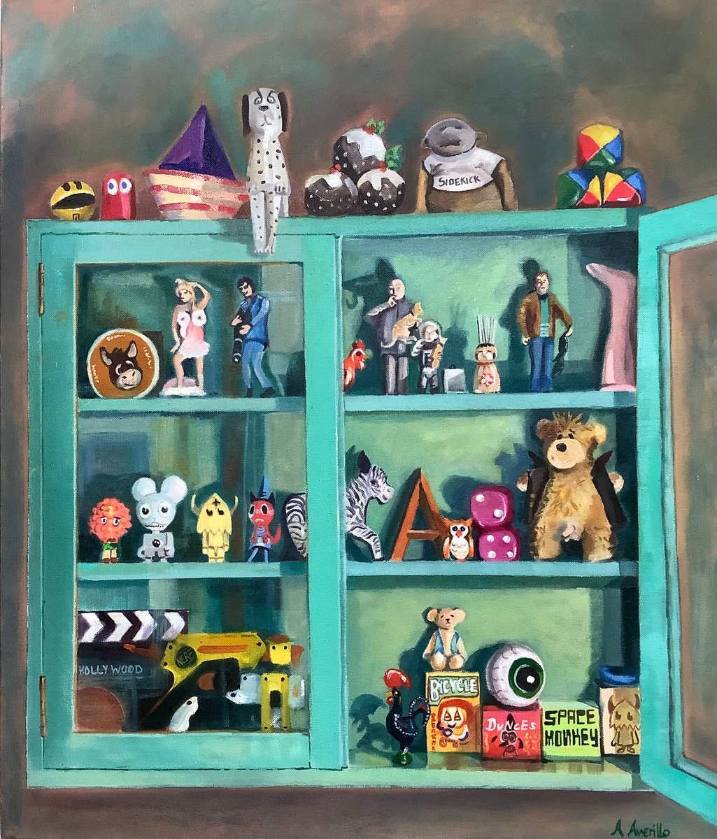 Illustrative Oil Painting , A Toy Story By Amanda Averillo, 24 X 27, Artwork For Sale On Artfinder