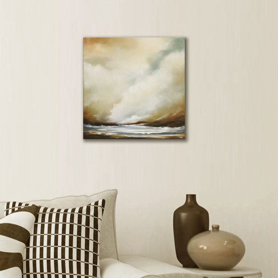 In The Storm We Find Ourselves - Original Seascape Oil Painting on Stretched Canvas