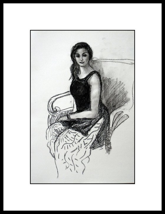 An Elegant Woman in Black Dress