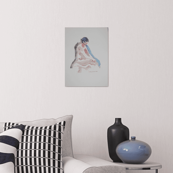 Seated female nude