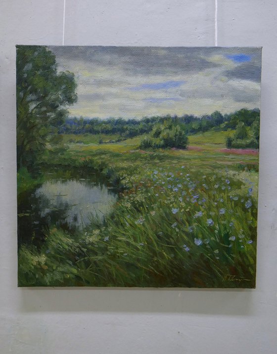 Floral Fields - summer landscape painting