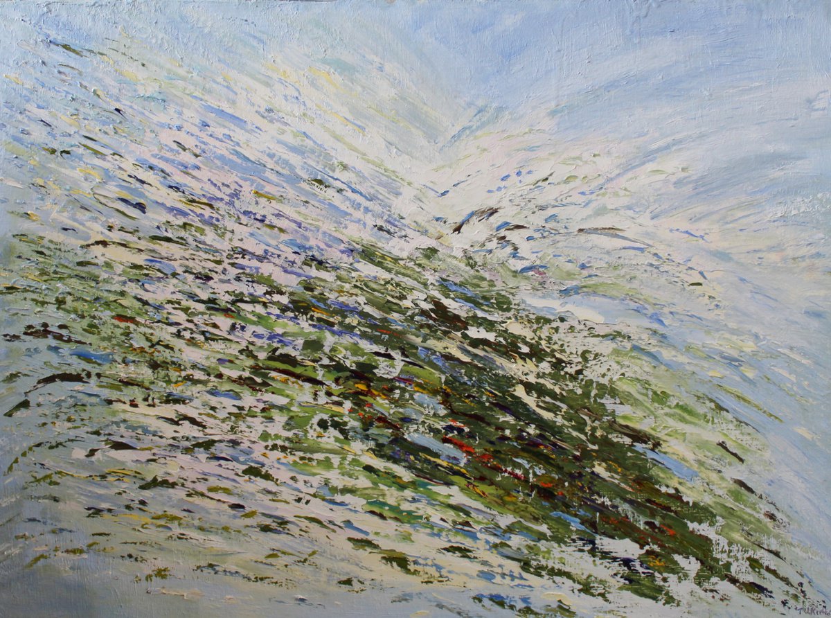 Abstract Floral Bluebells Study By Therese O