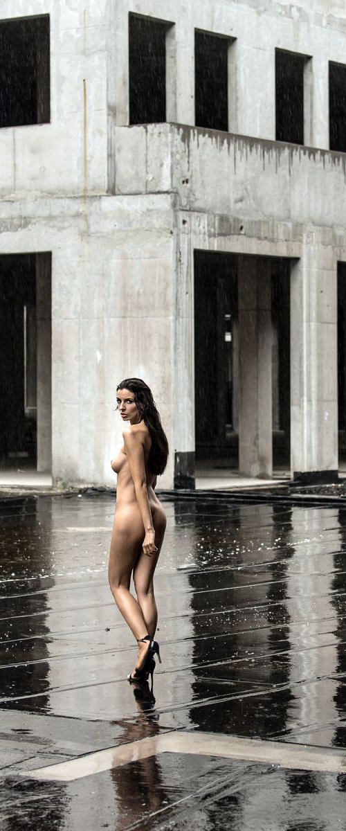 Rainy days III. - Art nude by Peter Zelei