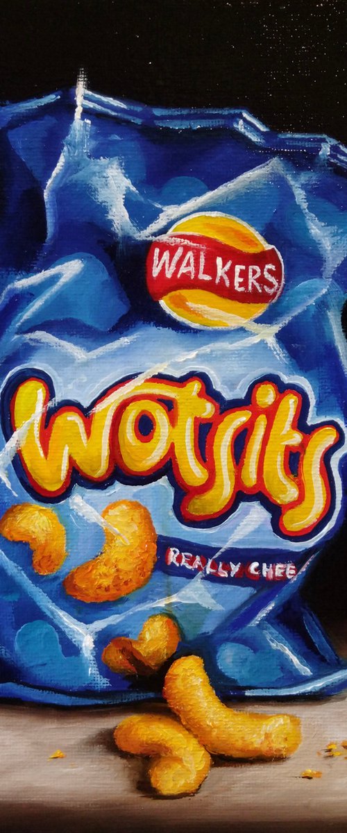 Wotsits #2 still life by Jane Palmer Art