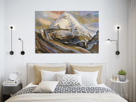 HIMALAYAS.  KAILASH MOUNT - mountainscape, mountain landscape art 80x120
