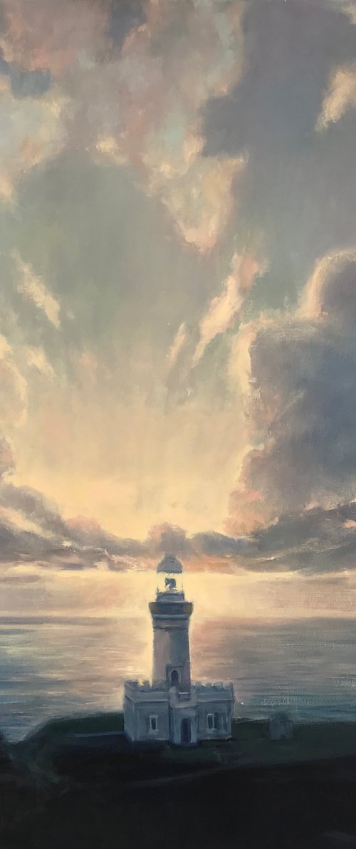 “Sea scape with a light house” by Nataliia Zaharuk