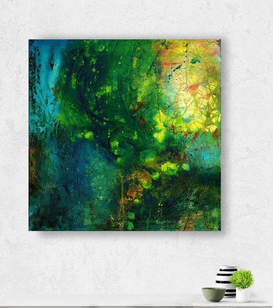 Mystical Secrets - Textural Abstract Painting by Kathy Morton Stanion