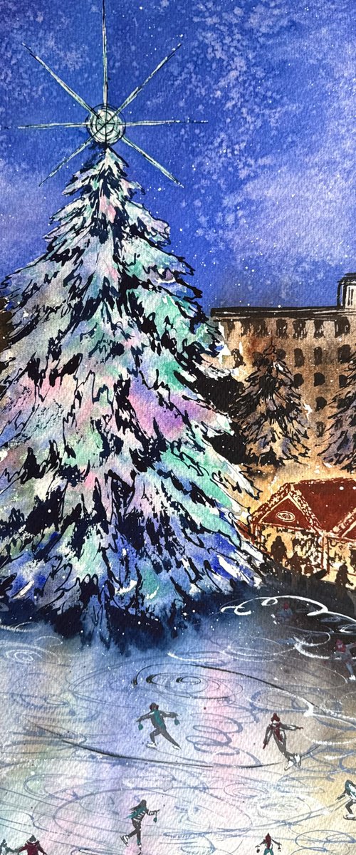 Christmas New Year Ice rink by Yuliia Sharapova