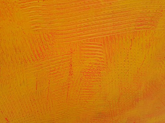 Solar storm -  orange abstract painting