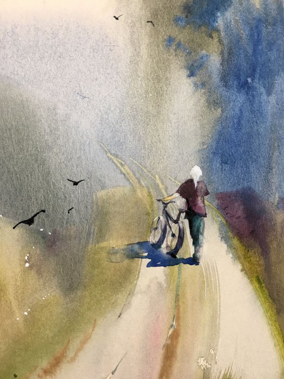 Watercolor “On the way”