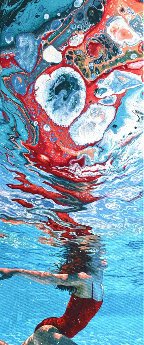 Liberate - Swimming Painting by Abi Whitlock