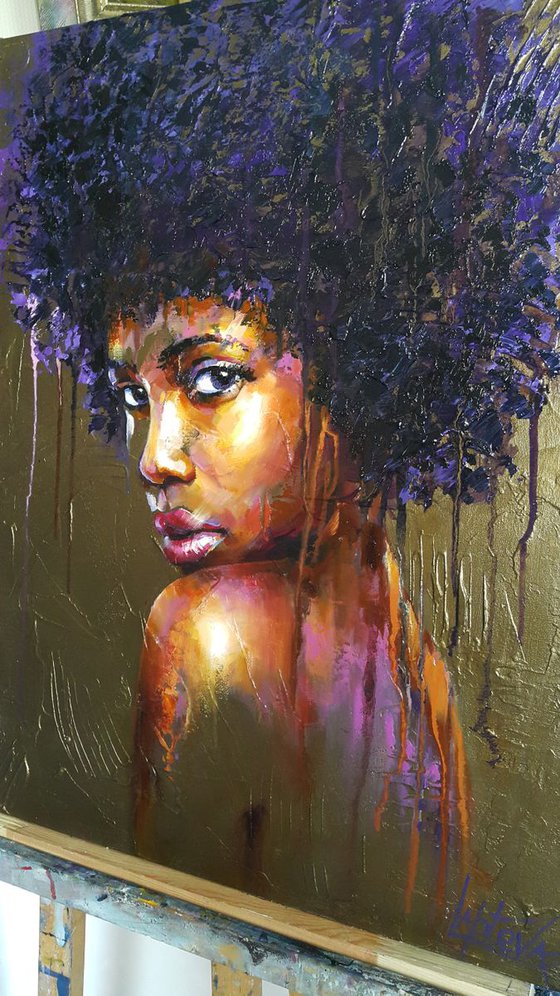 Portrait woman painting Portrait " Princess of Africa "