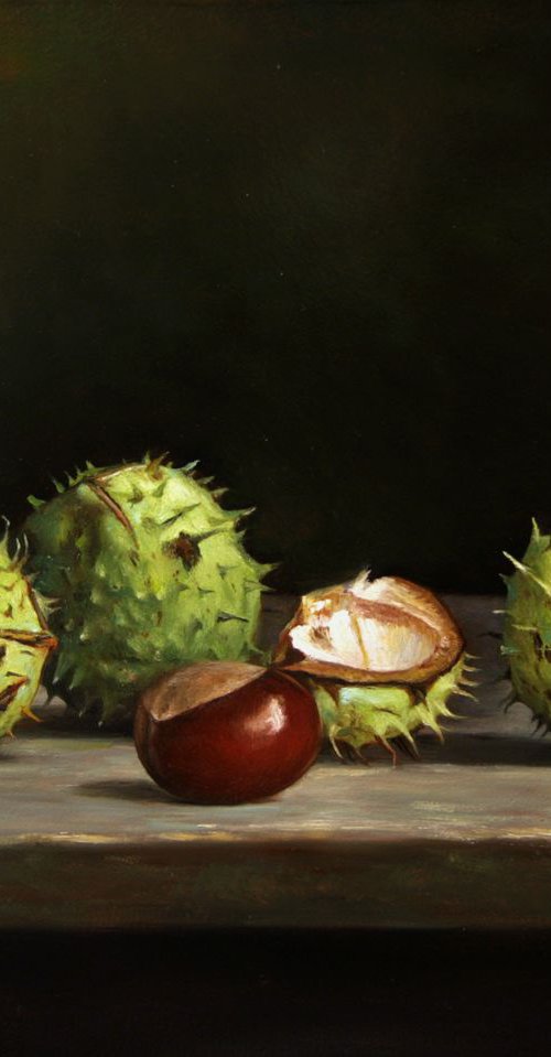 Still life with Chestnuts (Original Oil Painting) by Mayrig Simonjan
