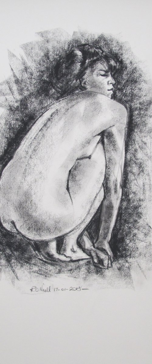 crouching female nude by Rory O’Neill