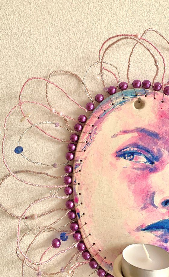 Clay female face