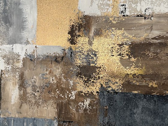 Golden Horizons: Fractured Light Diptych