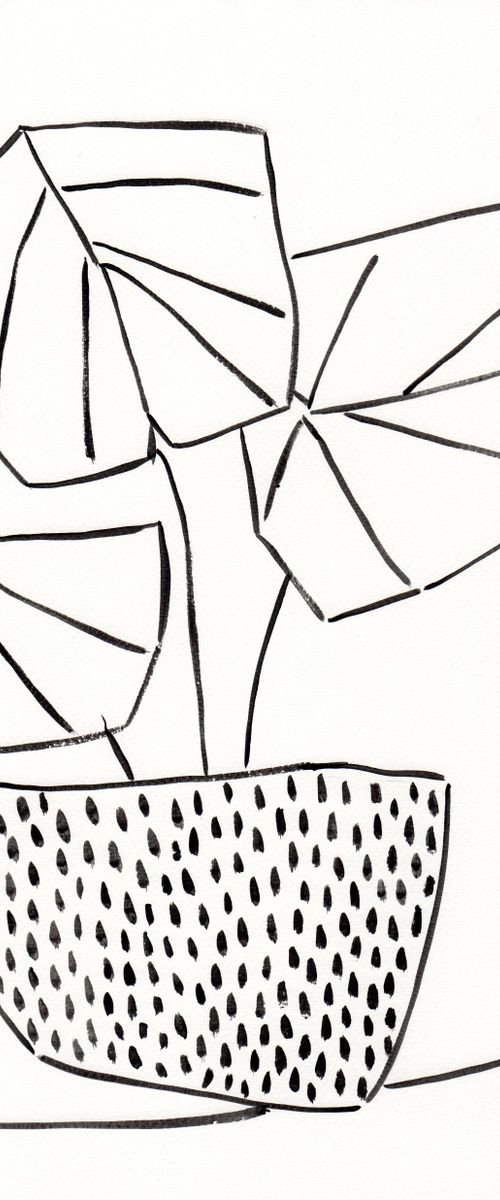 Vase and Leaves #3 by Marisa Añón