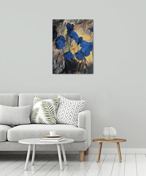 Among Blue Poppies 3