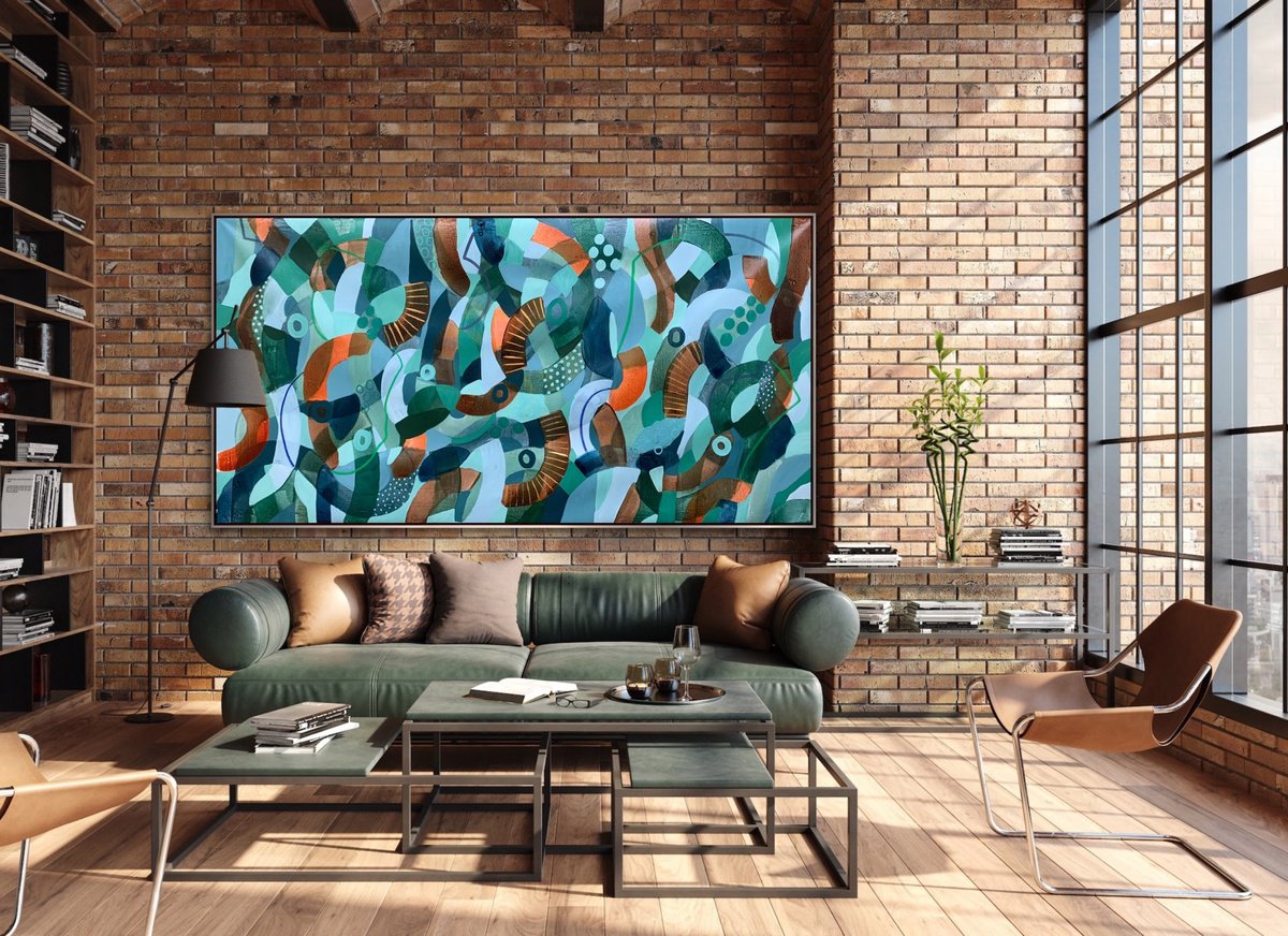 Rashna Hackett | Original  Acrylic Painting | The Other Side Of Midnight | 183 X 95Cm | Artwork For Sale On Artfinder