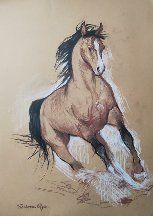 "Running horse" by Olga Tsarkova by Olga Tsarkova