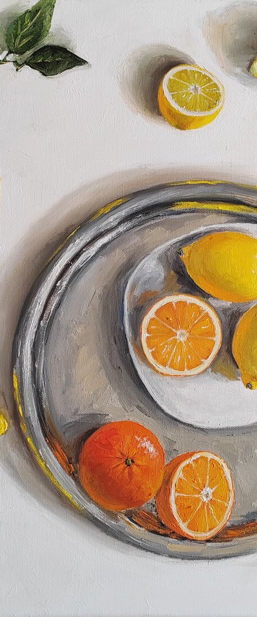 Lemon and orange circus by Leyla Demir
